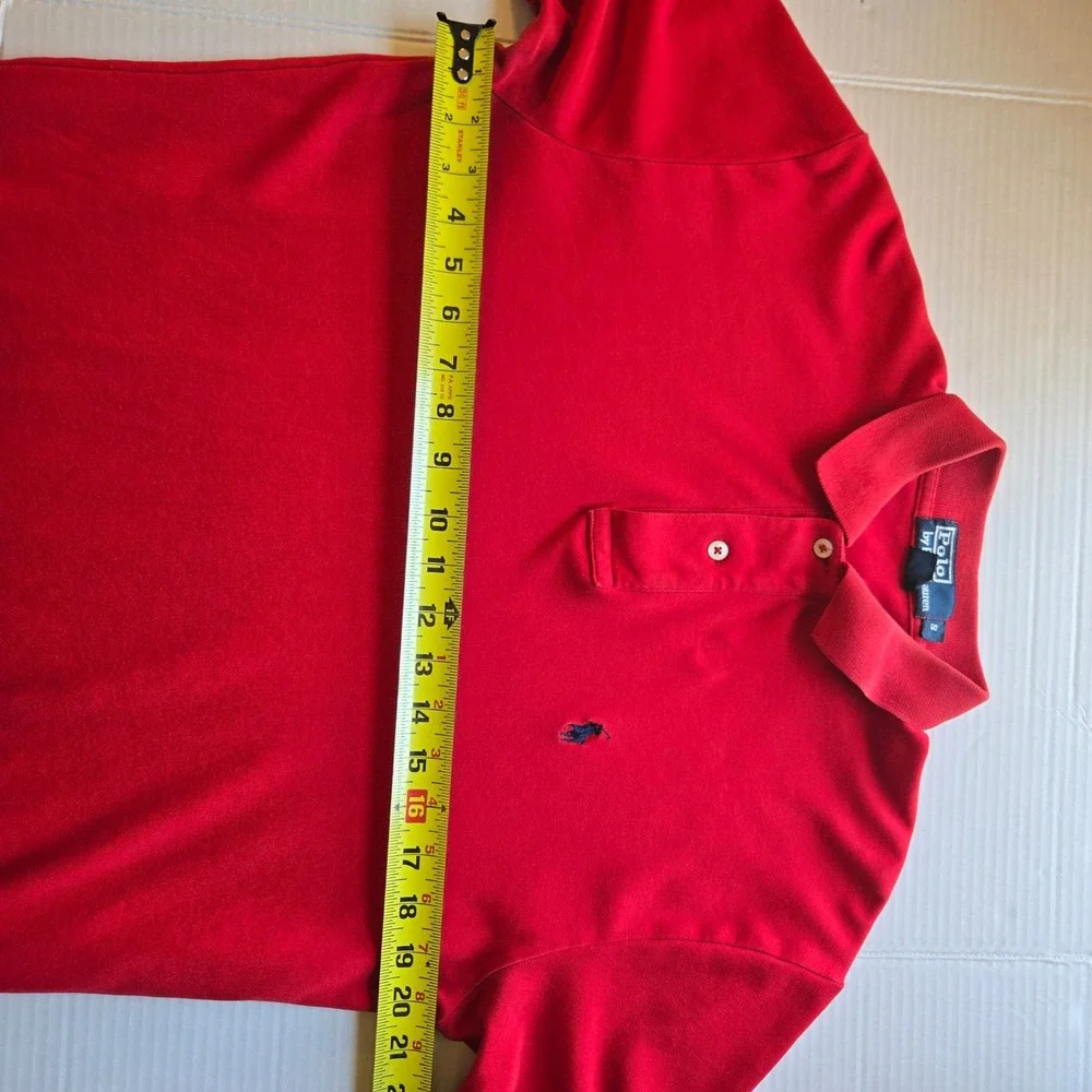 Polo Ralph Lauren Mens Small Red Short Sleeve‎ Pique Cotton Polo Shirt Classic